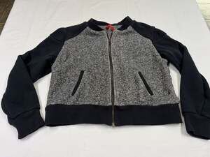 5/48 Mixed Media Knit Bomber Jacket L Full Zip